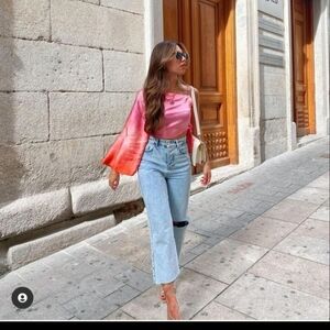 Zara Tye Dye Silky Top